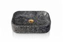 Ver imagem 2 de Cuba Sobrepor para Banheiro e Lavabo Efeito Mármore Negro Premium 37x27cm