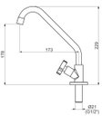 Ver imagem 2 de Torneira Cozinha Bica Móvel Mesa DN 15 1167 C29 Perflex