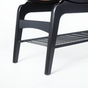 Ver imagem 4 de Banco Ricco 2 Lugares Madeira com Assento Palhinha e Apoio Calçados Preto