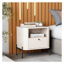 Ver imagem 4 de Mesa de Cabeceira Tucupí Slim Off White Preto Jb Bechara
