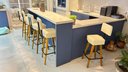 Ver imagem 7 de Conjunto 4 Banquetas Decorativo para Bancada com Encosto Balcão Cozinha Confortável Pés Palito