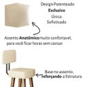 Ver imagem 6 de Conjunto 4 Banquetas Decorativo para Bancada com Encosto Balcão Cozinha Confortável Pés Palito