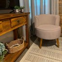 Ver imagem 2 de Kit 3 Poltronas Estofada Moderna para Recepção de Escritório Tecido Veludo Macia Ergonômica