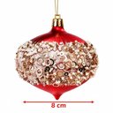 Ver imagem 3 de Enfeite de Natal Bolas de Natal Piao Glitter Vermelho Plastico Kit 12 Pecas 8cm