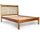 Ver imagem 4 de Conjunto Dormitório Cama Napoli 140 + 2 Mesa de Cabeceira Slin + Baú de Peseira 1,40 Marrom/Mogno Mel