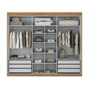 Ver imagem 6 de Guarda Roupa Casal 3 Portas 6 Gavetas 238cm com Espelho