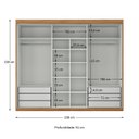 Ver imagem 3 de Guarda Roupa Casal 3 Portas 6 Gavetas 238cm com Espelho
