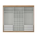 Ver imagem 4 de Guarda Roupa Casal 3 Portas 6 Gavetas 238cm com Espelho