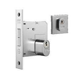 Fechadura 1006 Porta de Correr Roseta Quadrada Inox Escovado - 1