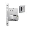 Fechadura 1006 Porta de Correr Roseta Quadrada Inox Escovado - 1
