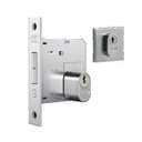 Ver imagem 1 de Fechadura 1006 Porta de Correr Roseta Quadrada Inox Escovado