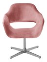 Ver imagem 1 de Poltrona Decorativa Zara Base Giratória Alumínio - Veludo Rosê