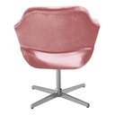 Ver imagem 3 de Poltrona Decorativa Zara Base Giratória Alumínio - Veludo Rosê