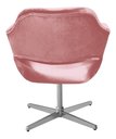 Ver imagem 3 de Poltrona Decorativa Zara Base Giratória Alumínio - Veludo Rosê