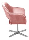 Ver imagem 2 de Poltrona Decorativa Zara Base Giratória Alumínio - Veludo Rosê