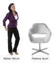 Ver imagem 5 de Poltrona Decorativa Zara Base Giratória Alumínio - Veludo Rosê