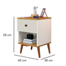Mesa De Cabeceira Mudo Box Quarto Cama Naty OffWhite Nature - 4