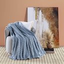 Ver imagem 2 de Cobertor Misty Queen Manta Ultrasoft Alto Relevo Favo Extra Macia - Mirtilo - Azul