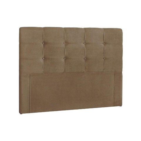 Cabeceira Cama Box Estofada Queen Queen Clean Plus Suede Bege - Simbal