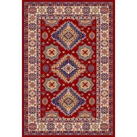 Tapete Persa Kasakh 3x4M Vermelho Industrializado