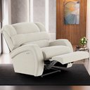 Ver imagem 1 de Poltrona do Papai Sala de Cinema Reclinável Kylie Power Touch Massagem USB Veludo Bege G23 Gran Belo