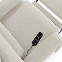 Ver imagem 7 de Poltrona do Papai Sala de Cinema Reclinável Kylie Power Touch Massagem USB Veludo Bege G23 Gran Belo