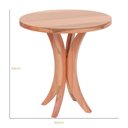 Ver imagem 2 de Mesa Lateral Média Tampo Madeira Maciça Natural