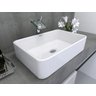 Cuba De Louça Retangular Branca Com Vstcqi Deckol 48X37X13 - 4