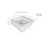 Cuba De Louça Quadrada Mesa Semi-Encaixe Deckol 42X42X15 - 5