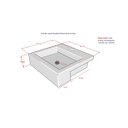Ver imagem 5 de Cuba De Louça Quadrada Mesa Semi-Encaixe Deckol 42X42X15