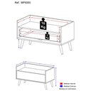Ver imagem 4 de Gabinete Armário Banheiro 80cm com Pés Retrô Multimóveis Preto/Branco