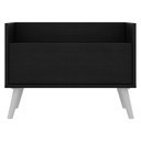 Ver imagem 6 de Gabinete Armário Banheiro 80cm com Pés Retrô Multimóveis Preto/Branco