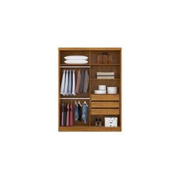 Roupeiro Jukey 1.74m 2 portas correr cor Nature / Off white ROBEL 55 - 2