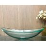 Cuba de vidro oval incolor de sobrepor 49,7 x 32 x 13,5cm - 4