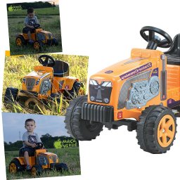 Trator Eletrico Infantil Biemme Country com Caçamba 6v Amarelo - 4