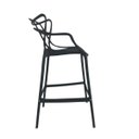 Ver imagem 3 de Conjunto 4 Banqueta Allegra Alta Master Preta Polipropileno