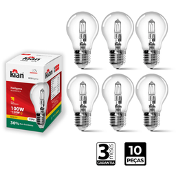 Kit 10 Lâmpada Ecológena 100w 127v E27 Kian - 2