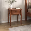 Ver imagem 1 de Cômoda de Cabeceira Leone 01 Gaveta Corrediça Telescópica Madeira Elegante Castanho Idimex