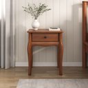 Ver imagem 2 de Cômoda de Cabeceira Leone 01 Gaveta Corrediça Telescópica Madeira Elegante Castanho Idimex