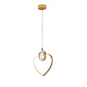 Ver imagem 6 de Lustre Pendente Led 7w Coração Dourado 3000k Bivolt