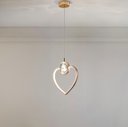 Ver imagem 2 de Lustre Pendente Led 7w Coração Dourado 3000k Bivolt