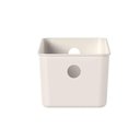 Ver imagem 6 de 3 Caixas Organizadoras 27x12x9cm Bege Flow 3l Retangular Cestos Multiuso Lavanderia Banheiro