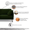 Ver imagem 3 de Sofá Sala de Estar Atena Fixo Pés de Ferro 214cm 3 Lugares Linho Verde M1 - Monari Design