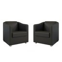 Ver imagem 1 de Kit 2 Poltronas Decorativa Mariana Corino Preto Dal Poz Estofados