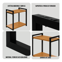 Ver imagem 5 de Suporte Prateleira Dupla 20cm Estilo Industrial 2 Peças