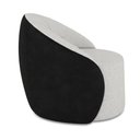 Ver imagem 6 de Poltrona Sala Orgânica Kit 2 Lua Giratória Sintético Pu Preto/linho D03 - D'Rossi Cor Cinza