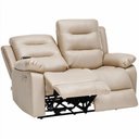 Ver imagem 7 de Poltrona Reclinável Elétrica 2 Lugares Cinema com Massagem Montelli L07 Couríssimo Bege - Lyam Decor