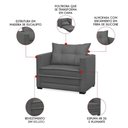 Ver imagem 3 de Poltrona Cama Retrátil Solteiro Milenni Veludo B03 - D'Rossi