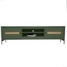 Rack Sala Tv até 75 Polegadas Paraty 180 Cm Laca Pés Metal Palhinha Verde - 2