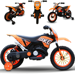 Mini Moto Elétrica Infantil Radical Bang Toys Laranja 12v - 2